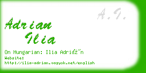 adrian ilia business card